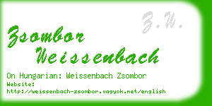 zsombor weissenbach business card